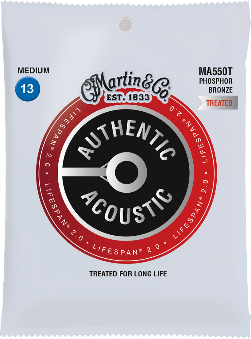 Martin Ma550t Authentic Lifespan 2.0 92/8 Phosphor Bronze Acoustic Guitar 6c 13-56 - Westerngitaarsnaren - Main picture