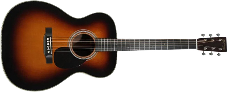 Martin Om28 Standard Golden Era Orchestra Model Epicea Palissandre Eb - Gloss 1935 Sunburst - Volksgitaar - Main picture