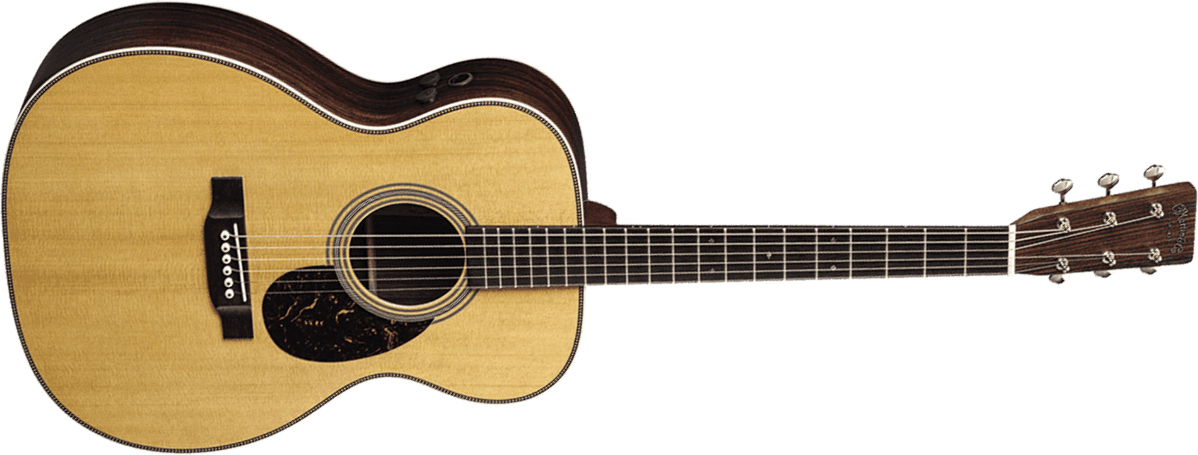 Martin Om28e Standard Golden Era Orchestra Model Epicea Palissandre Eb - Natural Gloss - Volksgitaar - Main picture