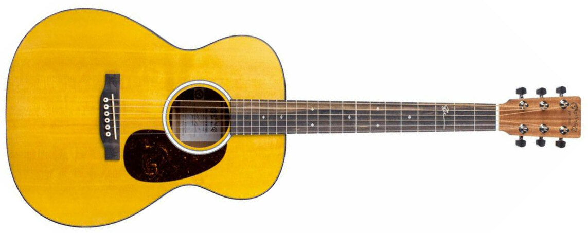 Martin Shawn Mendes 000jr-10e Signature Epicea Sapele Eb - Natural Satin - Western reisgitaar - Main picture