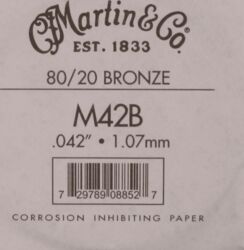 Westerngitaarsnaren Martin M42B 80/20 Bronze String 042 - Snaar per stuk