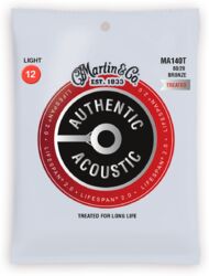 Westerngitaarsnaren  Martin MA140T 6-String Acoustic Guitar Authentic Lifespan 2.0 80/20 Bronze 12-54 - Snarenset