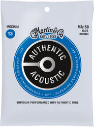 Westerngitaarsnaren  Martin MA150 Acoustic Guitar 6-String set Authentic SP 80/20 Bronze 6-String Set Authentic SP 80/20 Bronze 13-56 - Snarenset