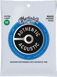 Westerngitaarsnaren Martin MA530 Acoustic Guitar 6-String Set Authentic SP 92/8 Phosphor Bronze 10-47 - Snarenset
