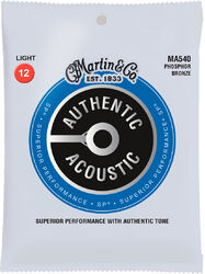Westerngitaarsnaren  Martin MA540 Acoustic Guitar 6-String Set Authentic SP 92/8 Phosphor Bronze 12-54 - Snarenset
