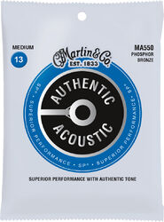 Westerngitaarsnaren  Martin MA550 Acoustic Guitar 6-String Set Authentic SP 92/8 Phosphor Bronze 13-56 - Snarenset
