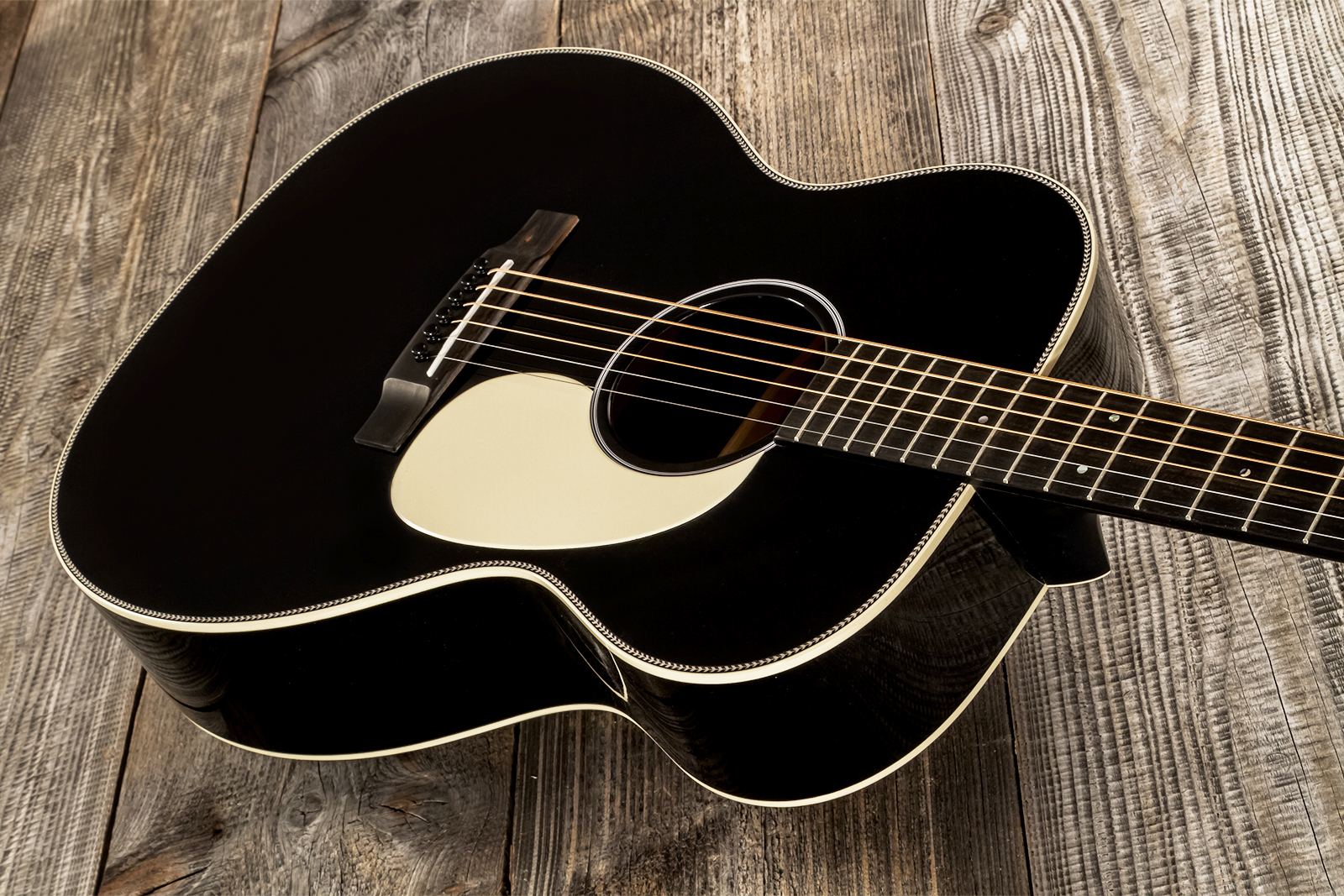 Martin Custom Shop Cs-000-3764624 Shsc Epicea Europeen / Acajou Sinker Eb #2720463 - Black Gloss - Volksgitaar - Variation 2