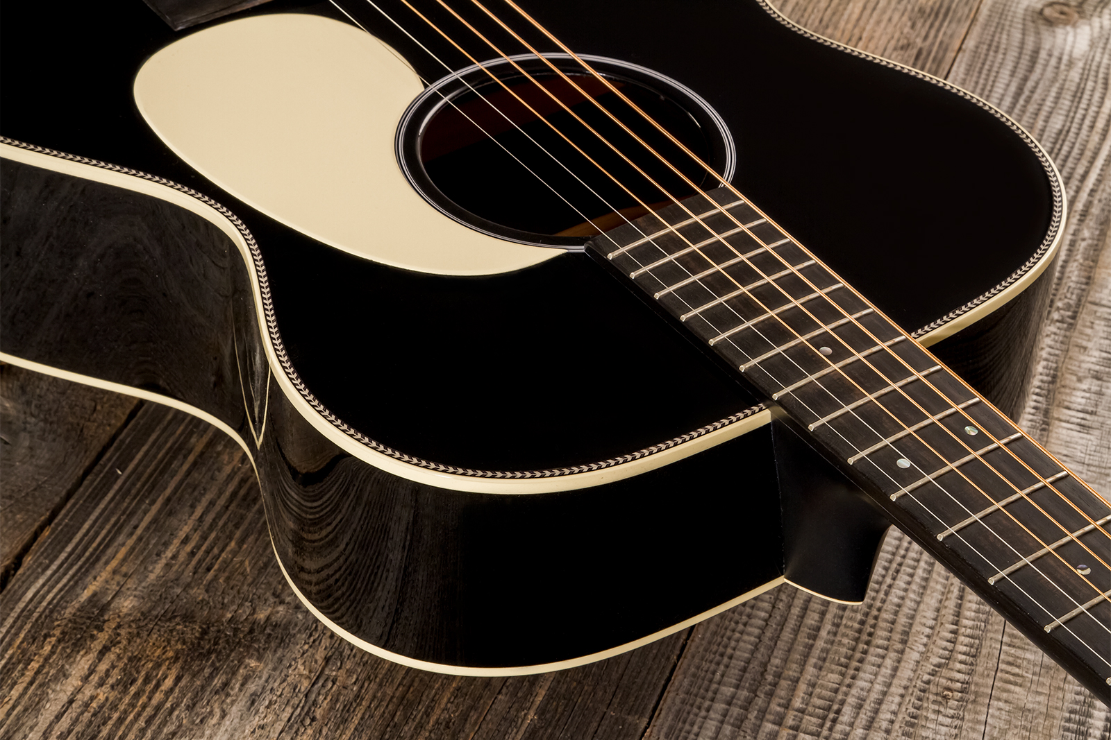 Martin Custom Shop Cs-000-3764624 Shsc Epicea Europeen / Acajou Sinker Eb #2720463 - Black Gloss - Volksgitaar - Variation 4