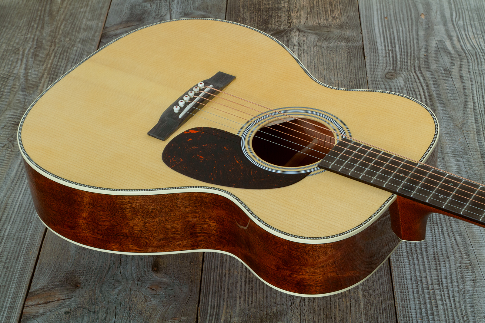 Martin Custom Shop Om Epicea Adirondack / Acajou Eb #2964118 - Natural Aging Toner - Folk gitaar - Variation 2