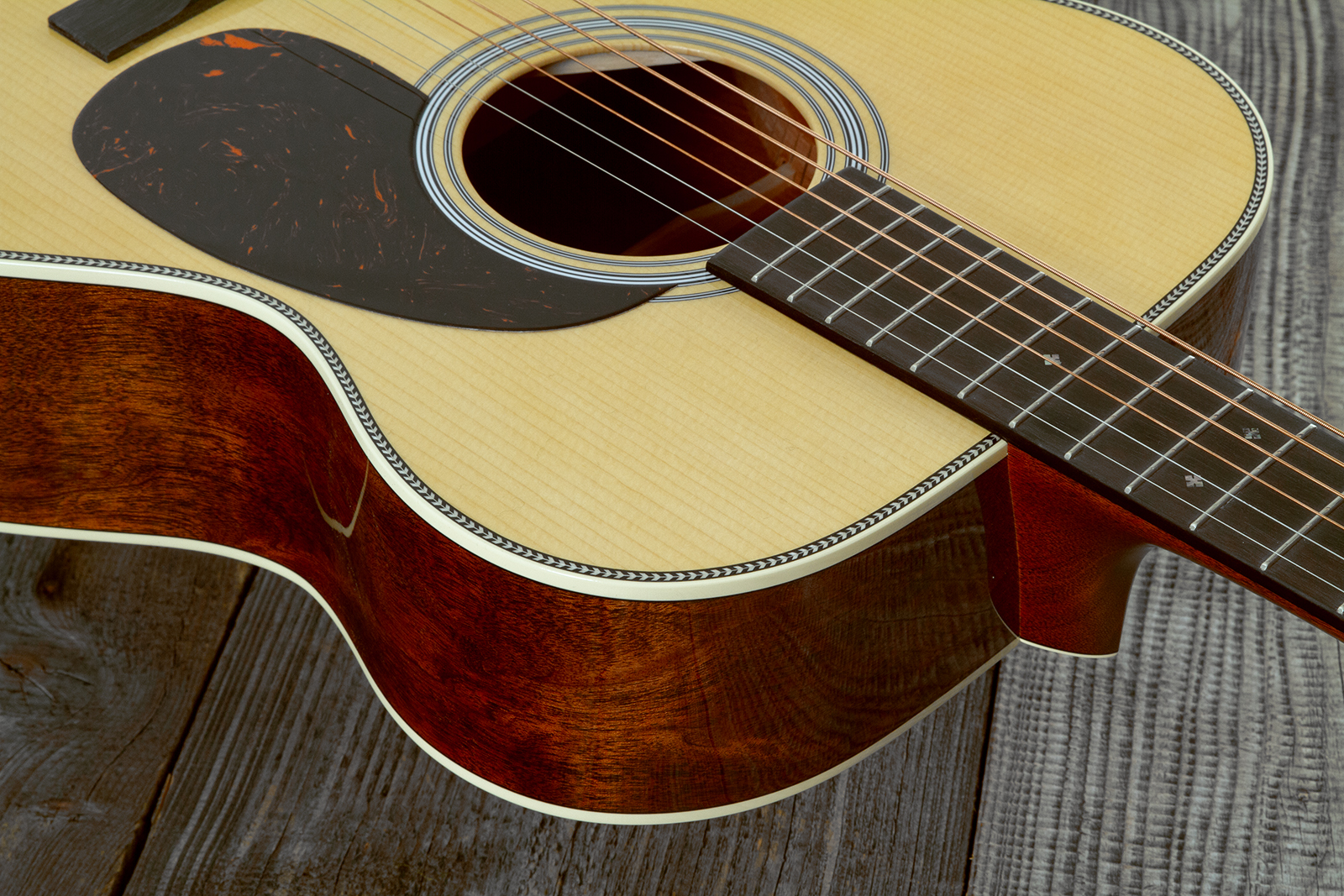 Martin Custom Shop Om Epicea Adirondack / Acajou Eb #2964118 - Natural Aging Toner - Folk gitaar - Variation 4