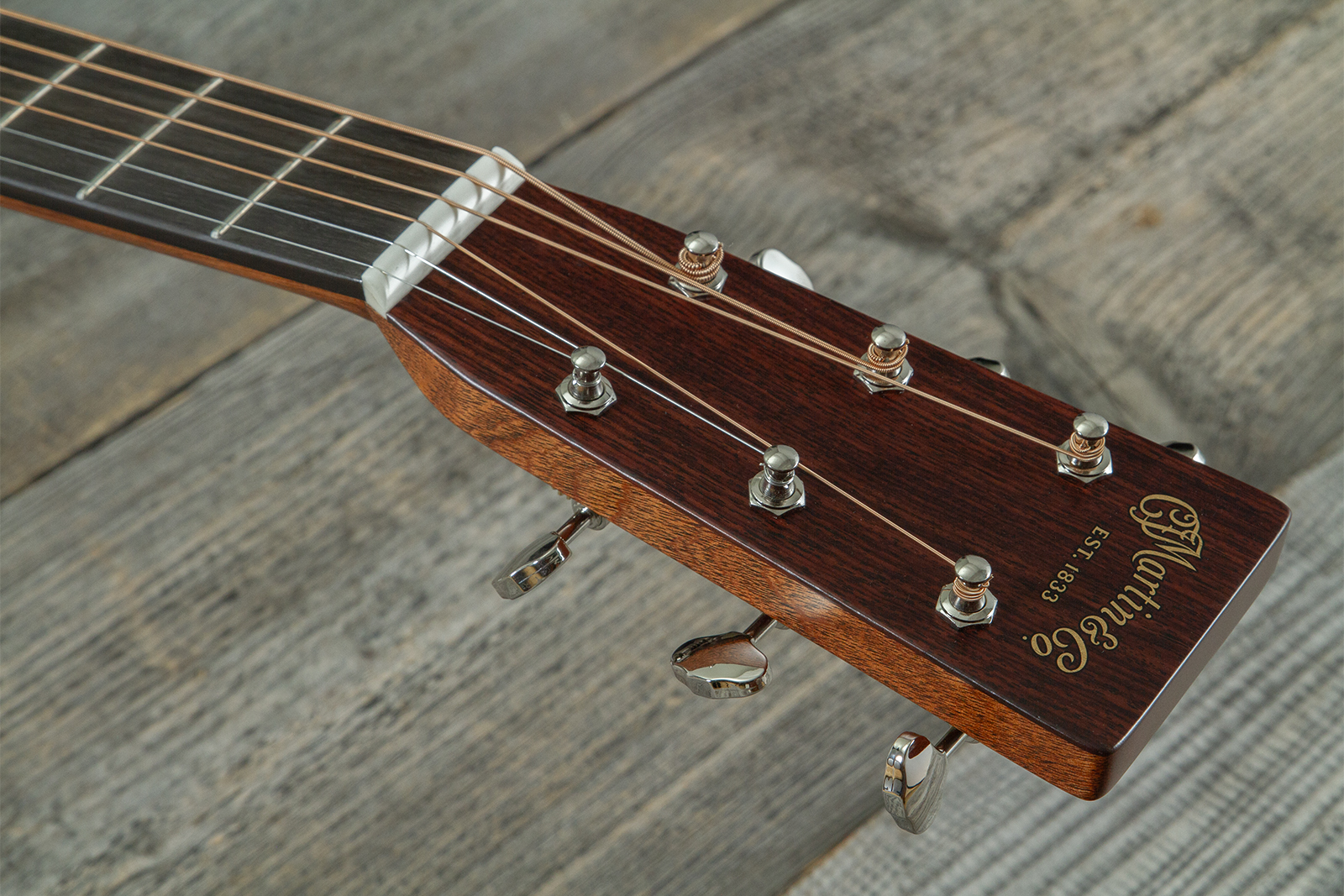 Martin Custom Shop Om Epicea Adirondack / Acajou Eb #2964118 - Natural Aging Toner - Folk gitaar - Variation 6