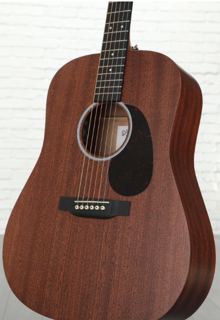 Martin D-10e Sapele Road Dreadnought Tout Sapele Ric +housse - Natural Satin - Western reisgitaar - Variation 1