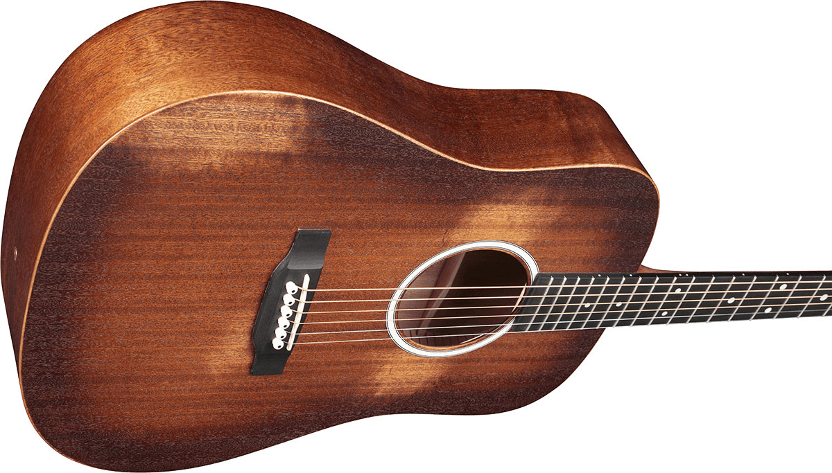 Martin Djr-10e Sapele Dreadnought Junior Streetmaster Tout Sapele Ric - Mahogany Burst - Western reisgitaar - Variation 2