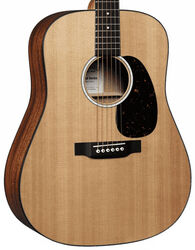Folk gitaar Martin D-10E Sitka Top Road +Bag - Natural satin