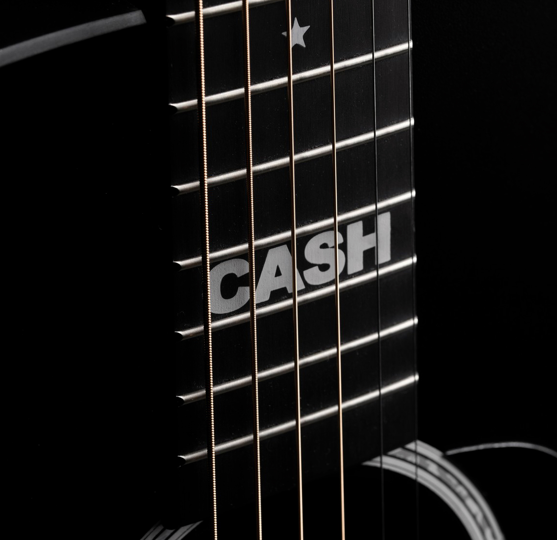 Martin Johnny Cash Dx Lh Gaucher Signature Dreadnought Hpl Ric - Black - Folk gitaar - Variation 4