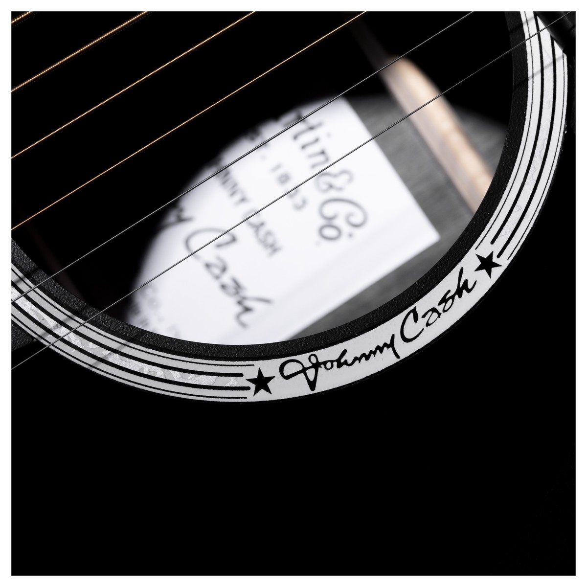 Martin Johnny Cash Dx Signature Dreadnought Hpl Ric - Black - Elektro-akoestische gitaar - Variation 3