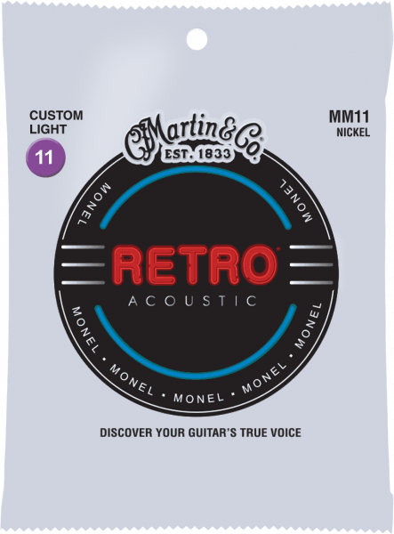 Westerngitaarsnaren  Martin MM11 Acoustic Guitar 6-String Set Retro Monel 11-52 - Snarenset