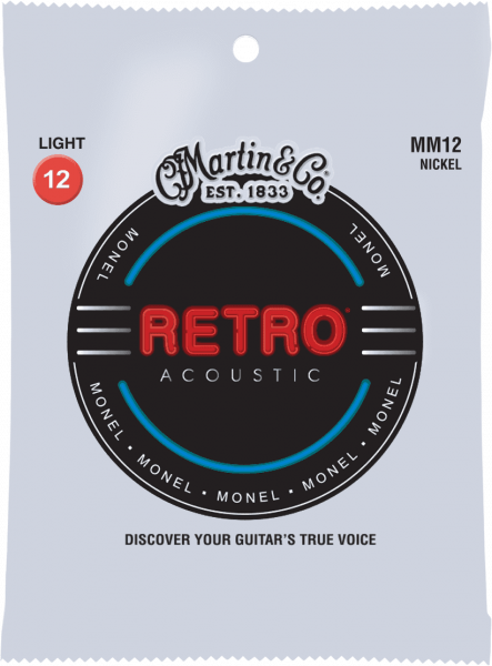 Westerngitaarsnaren  Martin MM13 Acoustic Guitar 6-String Set Retro Monel 12-54 - Snarenset