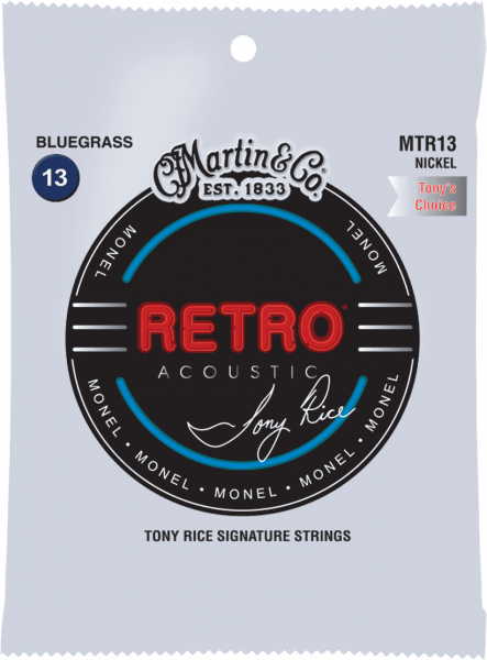 Westerngitaarsnaren  Martin MTR13 Acoustic Guitar 6-String Set Retro Monel Tony Rice Bluegrass 13-56 - Snarenset