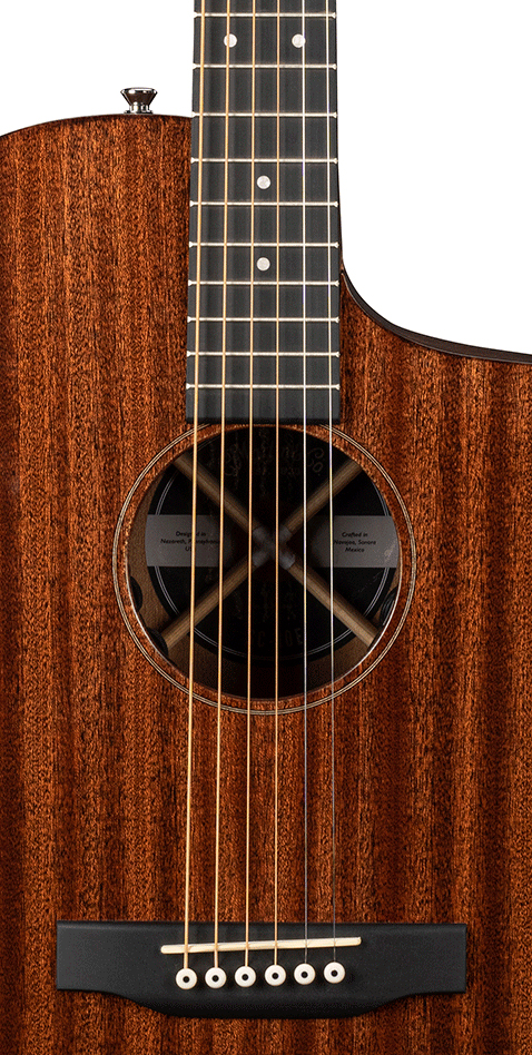 Martin Sc-10e Sapele Road S Om Cw Tout Sapele Ric - Natural Satin - Elektro-akoestische gitaar - Variation 2