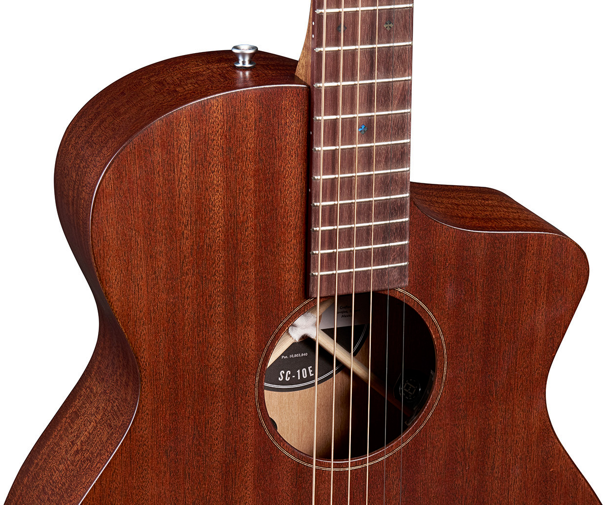 Martin Sc10e Modern Sapele Road S Om Tout Sapele Eb - Dark Mahogany - Folk gitaar - Variation 2