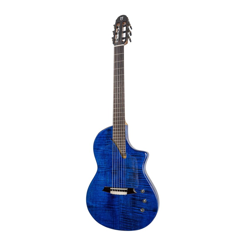 Martinez Hispania Electro Erable Acajou + Housse - Transblue Burst - Klassieke gitaar 4/4 - Variation 1