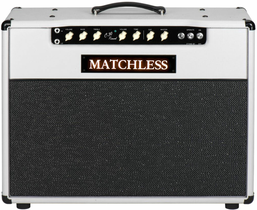 Matchless Dc-30 Reverb 30w 2x12 Gray/white/silver - Combo voor elektrische gitaar - Main picture