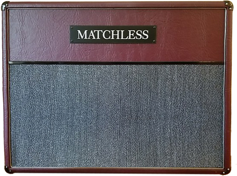 Matchless Esd212 Cab 2x12 60w 4-ohms Burgundy/silver - Elektrische gitaar speakerkast - Main picture