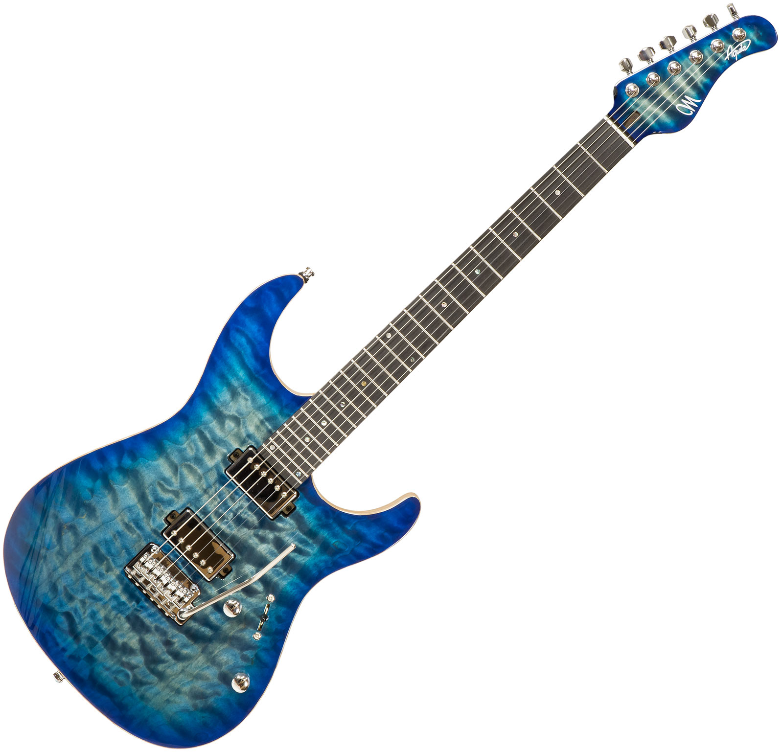 Mayones Guitars Aquila Elite S 6c 2h Trem Eb #aq2210241 - Lagoon Burst - Elektrische gitaar in Str-vorm - Main picture