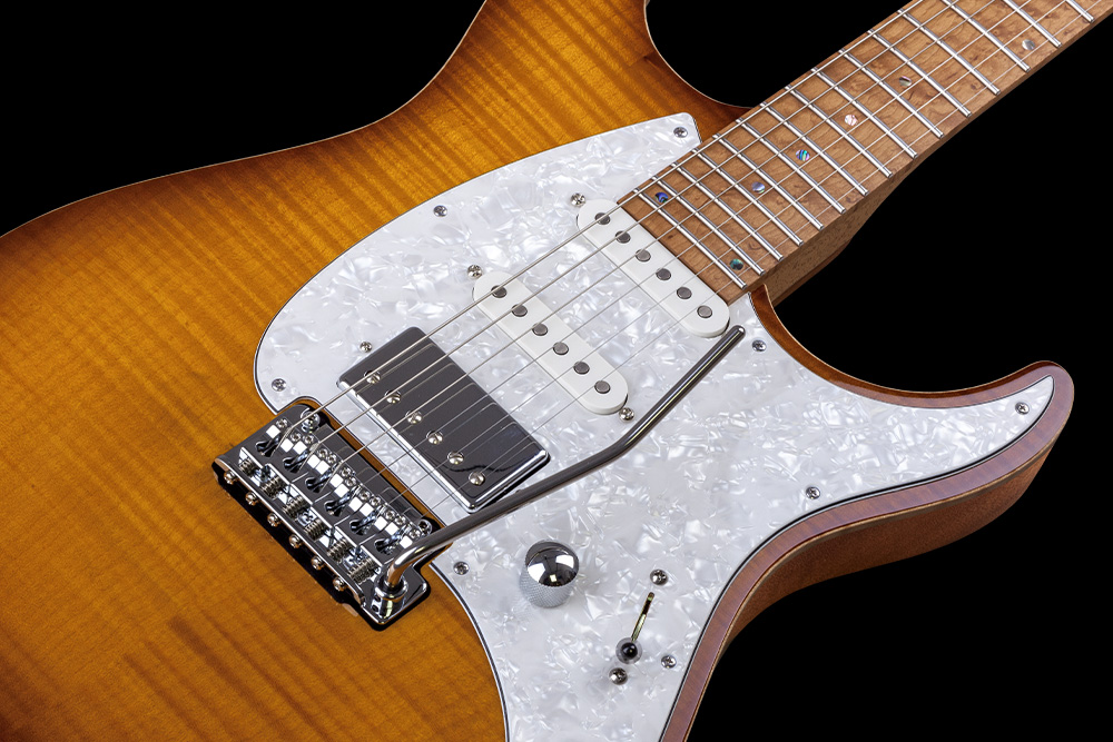 Mayones Guitars Aquila Fm 6 Hss Trem Mn - 2-tone Sunburst - Elektrische gitaar in Str-vorm - Variation 3