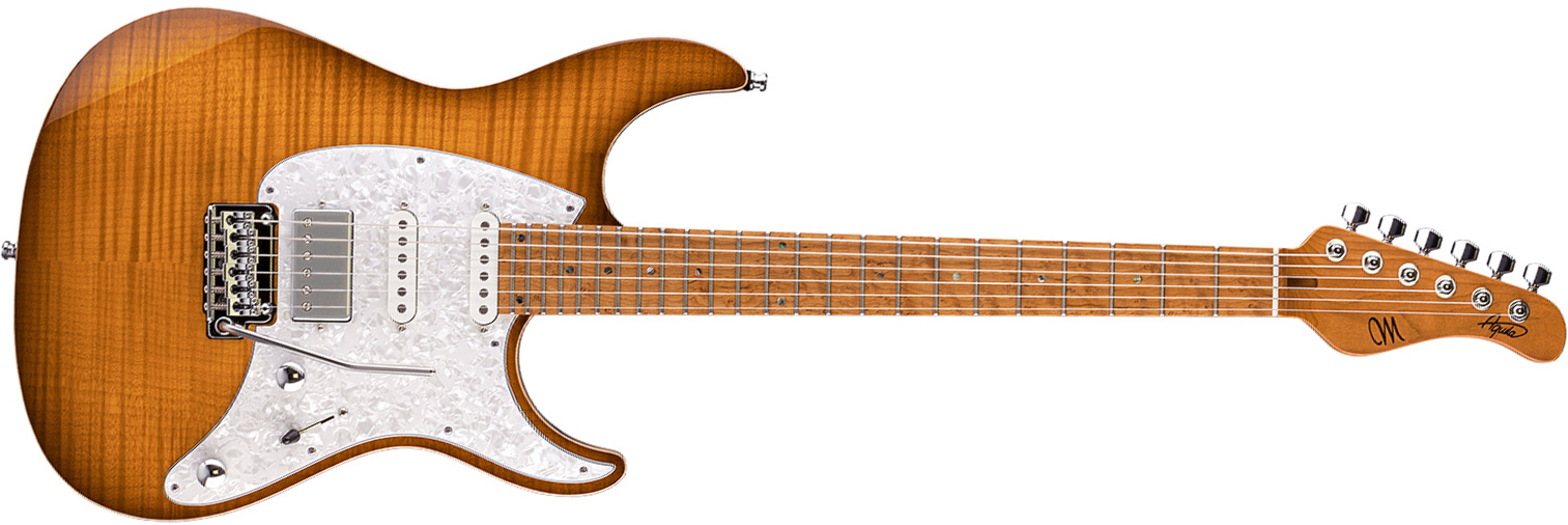 Mayones Guitars Aquila Fm 6 Hss Trem Mn - 2-tone Sunburst - Elektrische gitaar in Str-vorm - Main picture