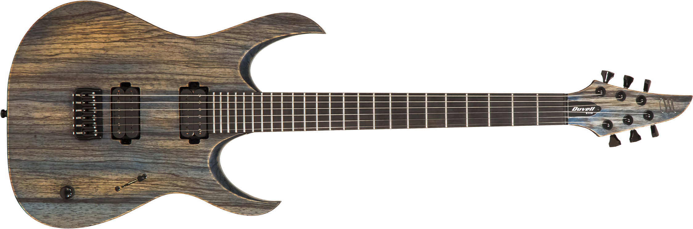 Mayones Guitars Duvell Bl 6 2h Seymour Duncan Ht Eb - Antique Blue - Metalen elektrische gitaar - Main picture