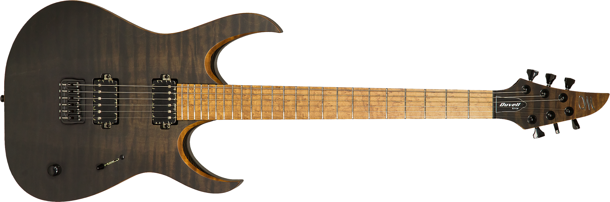Mayones Guitars Duvell Elite 6 2h Seymour Duncan Ht Mn #df2106534 - Trans Jeans Black Horizon - Metalen elektrische gitaar - Main picture