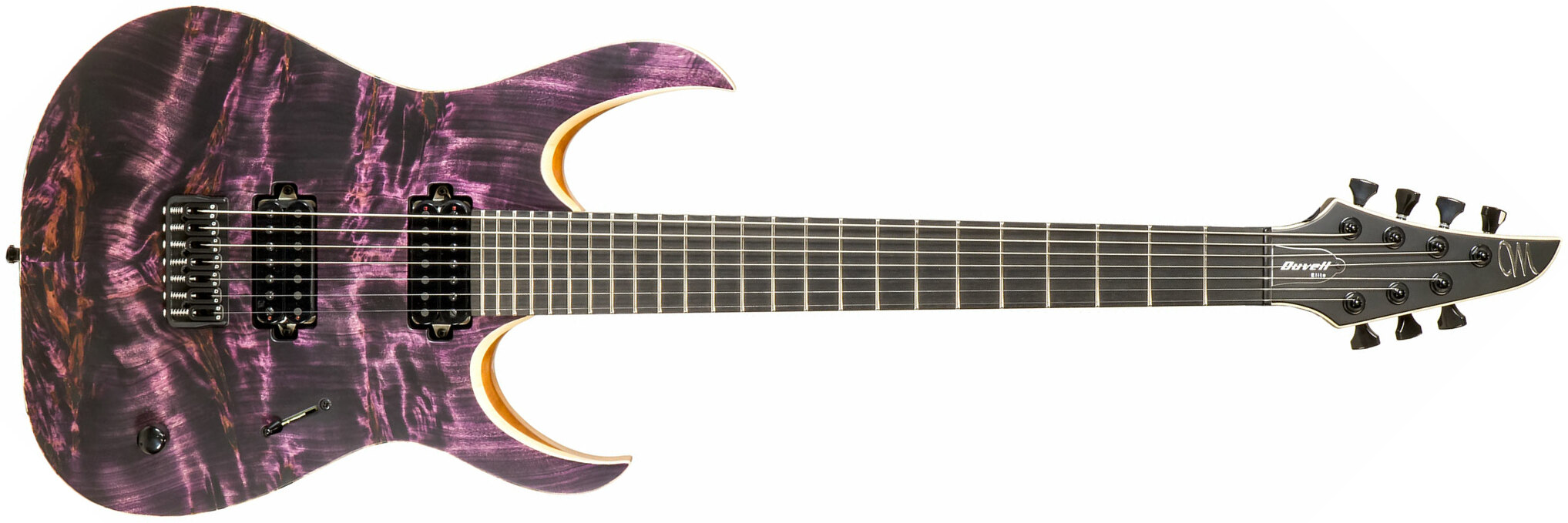 Mayones Guitars Duvell Elite 7c 2h Seymour Duncan Ht Eb #df2009194 - Dirty Purple - 7-snarige elektrische gitaar - Main picture