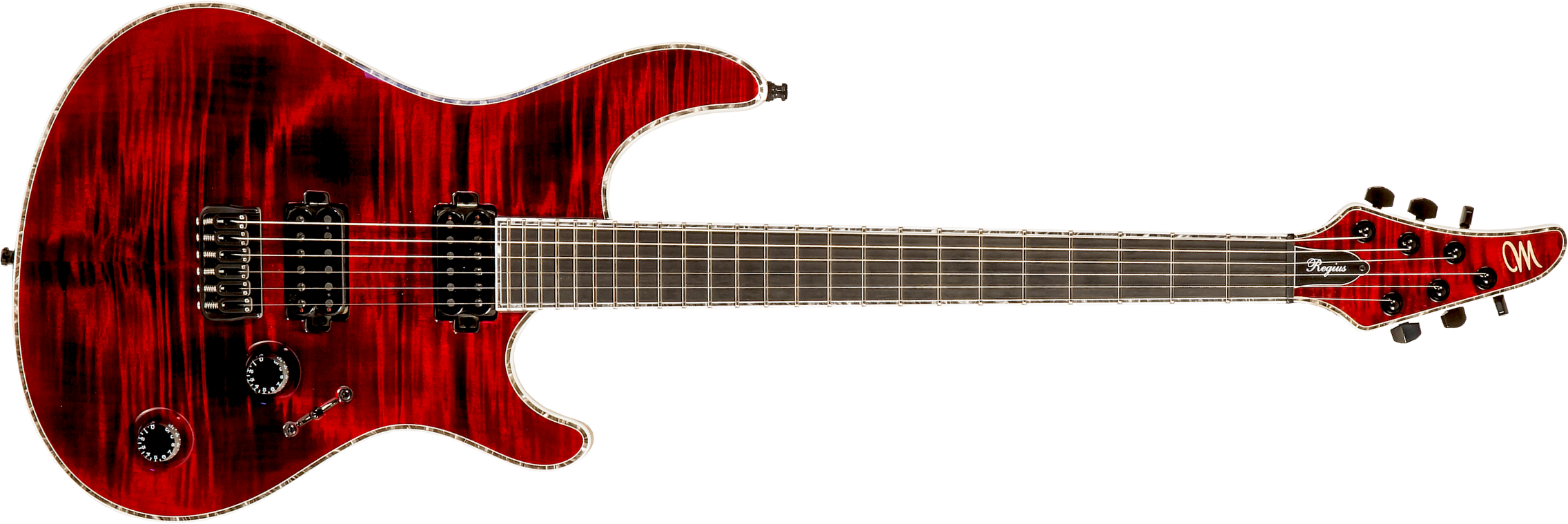 Mayones Guitars Regius 6 Ash 2h Tko Ht Eb #rf2203440 - Dirty Red Burst - Elektrische gitaar in Str-vorm - Main picture