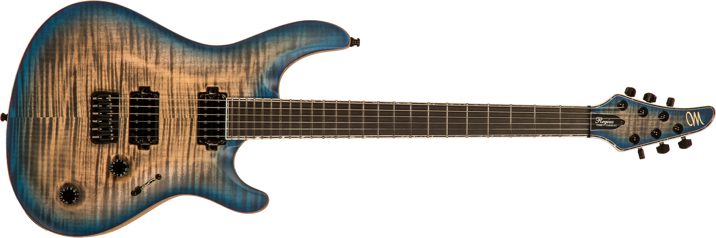 Mayones Guitars Regius Core Classic 6 Ash 2h Tko Eb #rf2204447 - Jean Black 2-tone Blue Sunburst Satine - Guitarra eléctrica de doble corte. - Main pi