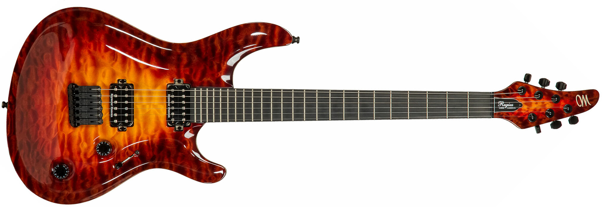 Mayones Guitars Regius Core Classic 6 Mahogany Hh Seymour Duncan Ht Eb - 3-tone Sunburst - Guitarra eléctrica de doble corte. - Main picture