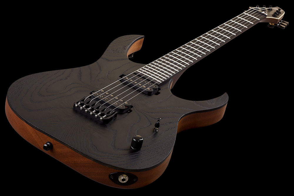 Mayones Guitars Duvell Elite Gothic 6 Hh Seymour Duncan Ht Eb - Gothic Black - Metalen elektrische gitaar - Variation 2