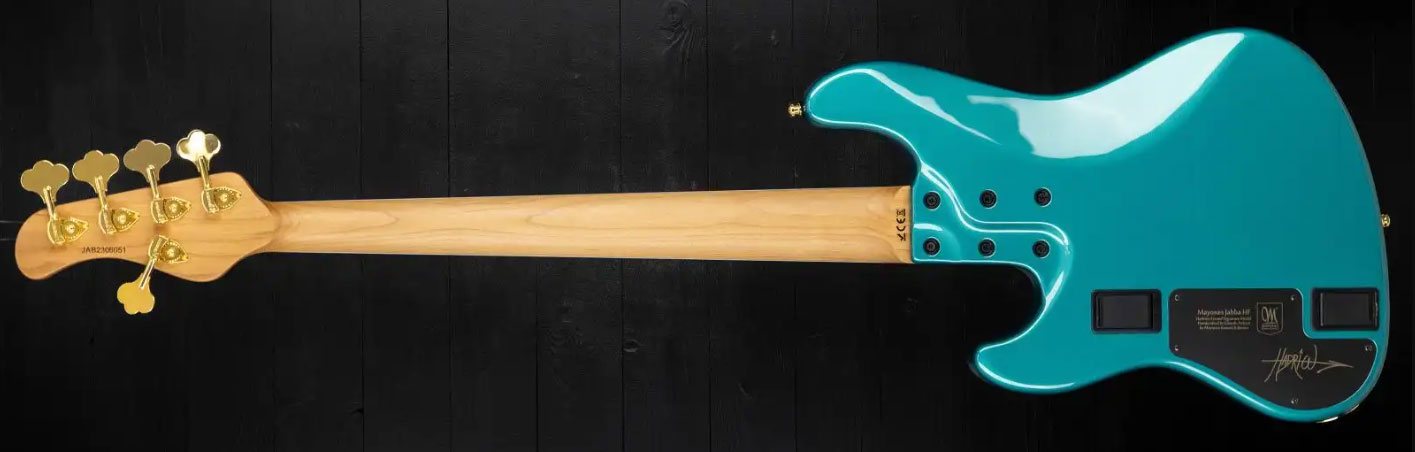 Mayones Guitars Hadrien Feraud Jabba Hf 5c Active Mn - Sherwood Green Metallic - Solid body elektrische bas - Variation 1