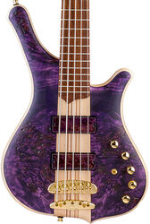 Solid body elektrische bas Mayones guitars Comodous Inspiration Mohini Dey 5-String - Dirty purple raw