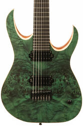 7-snarige elektrische gitaar Mayones guitars Duvell Elite 7 (TKO) - Dirty green satin
