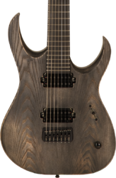 7-snarige elektrische gitaar Mayones guitars Duvell Elite Gothic 7 40th Anniversary #DF2205923 - Antique black satin