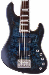 Solid body elektrische bas Mayones guitars Federico Malaman Jabba Mala 5 - Dirty blue burst