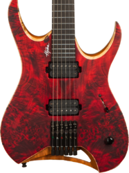 Metalen elektrische gitaar Mayones guitars Hydra Elite 6 #HF2008335 - Dirty red satin