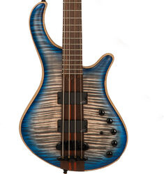 Solid body elektrische bas Mayones guitars Patriot Classic 4 (Aguilar, RW) - Jeans blue flamed maple