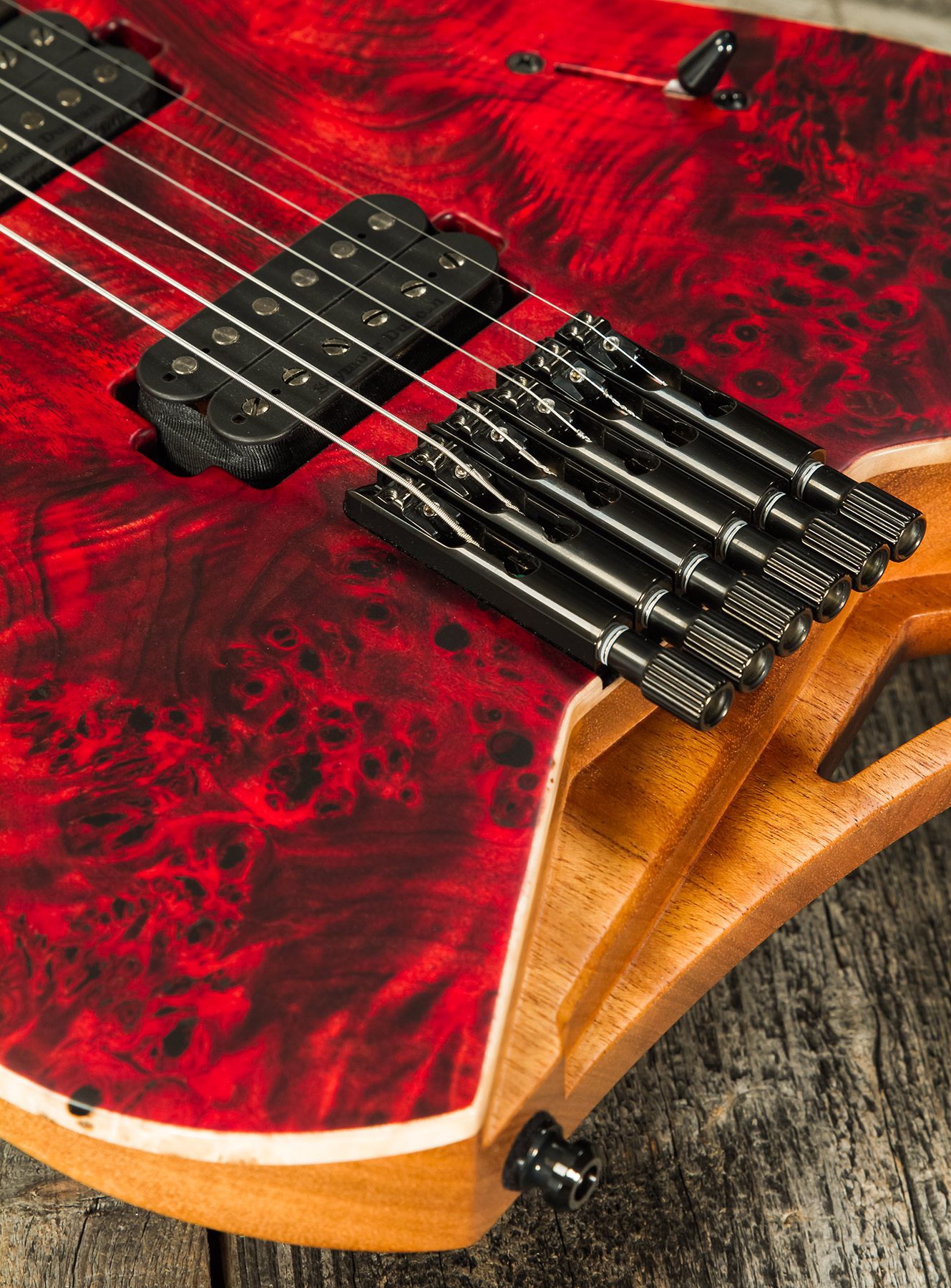 Mayones Guitars Hydra Elite 6 2h Seymour Duncan Ht Eb #hf2008335 - Dirty Red Satin - Metalen elektrische gitaar - Variation 5
