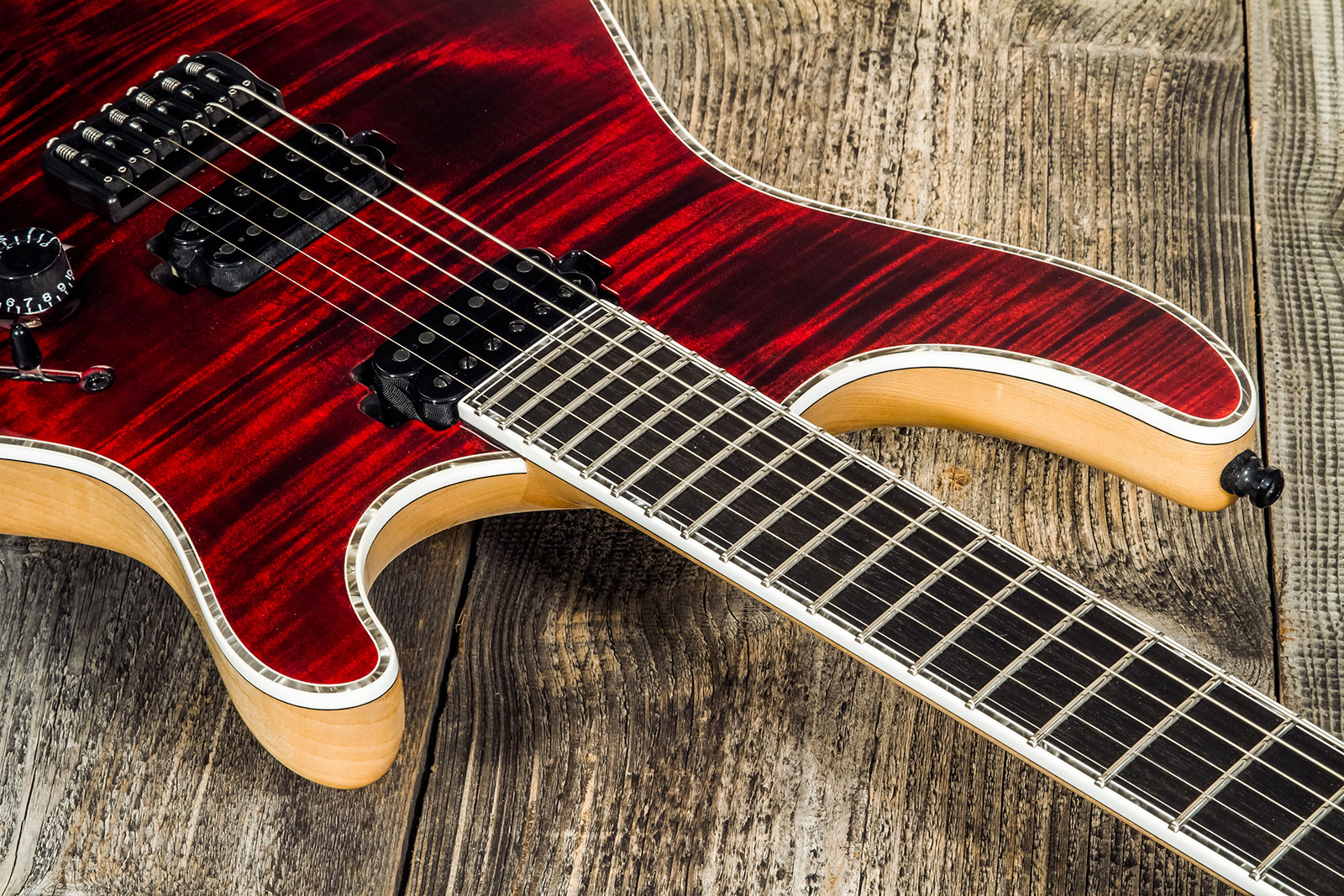 Mayones Guitars Regius 6 Ash 2h Tko Ht Eb #rf2203440 - Dirty Red Burst - Elektrische gitaar in Str-vorm - Variation 3