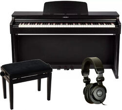 Toetsenbord set Medeli Up230 Bk + banquette noir Laqué + casque X-hp1 - Noir