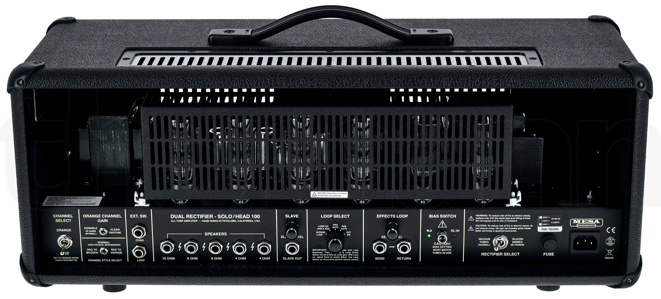 Mesa Boogie 90s Dual Rectifier Standard Head 100w 6l6 Black Bronco - Gitaarversterker top - Variation 3