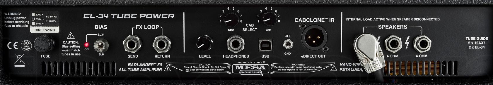 Mesa Boogie Badlander 50 Combo 20/50w El34 Black Bronco - Combo voor elektrische gitaar - Variation 2